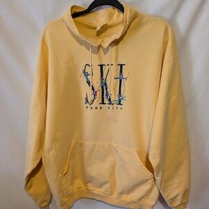 Light Orange Ski Park City Hoodie